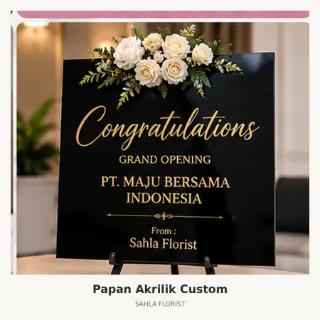 Papan Bunga Akrilik Manggarai Barat